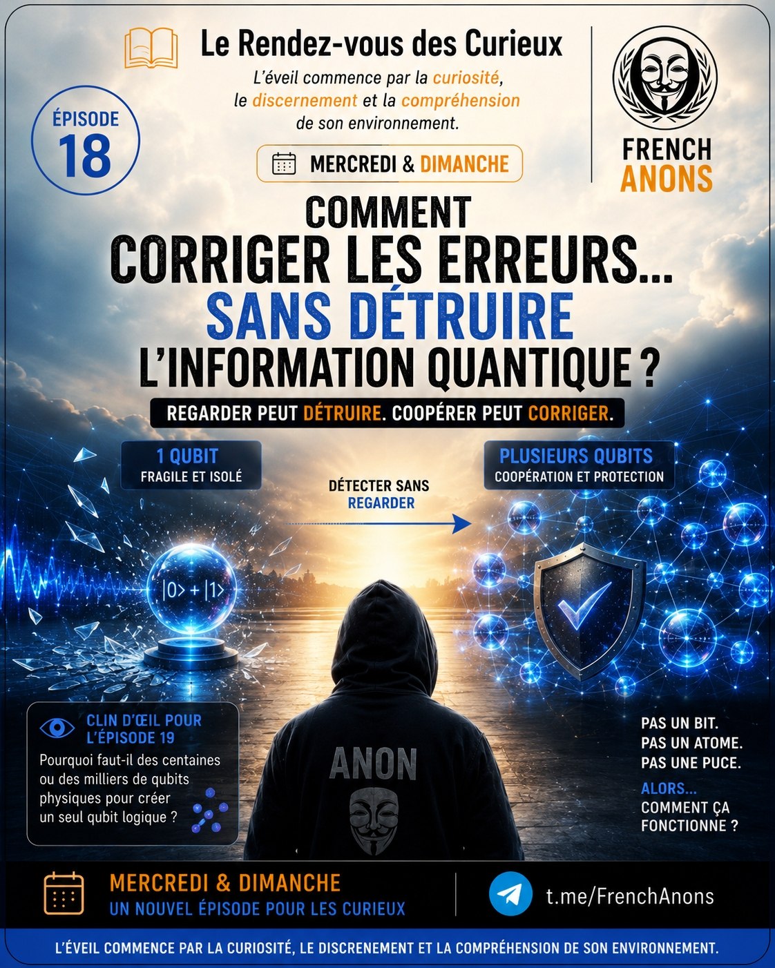 Affiche originale de l’épisode 18 : Comment corriger les erreurs… sans détruire l’information quantique ?