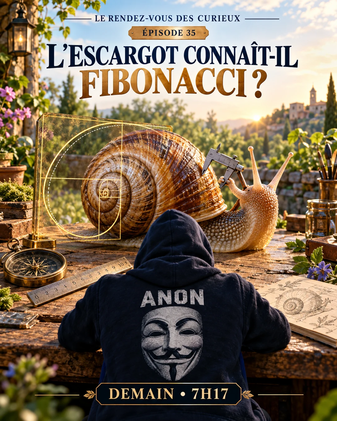 Affiche de l’épisode 35 : L’escargot connaît-il Fibonacci ?