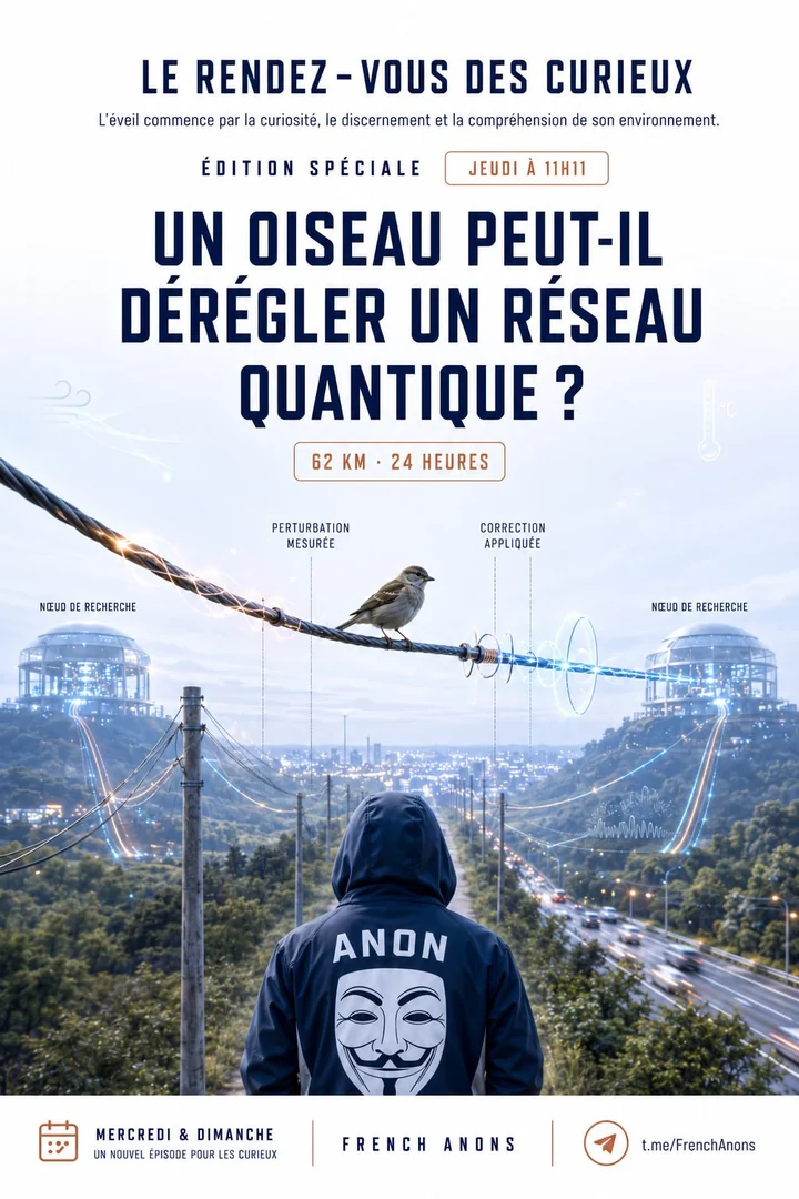 Affiche originale : Un oiseau peut-il dérégler un réseau quantique ?